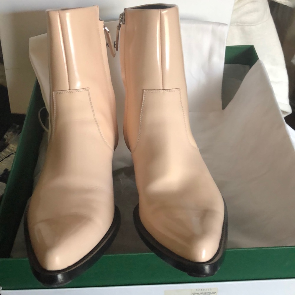 Light pink leather boots in original box and dust bags